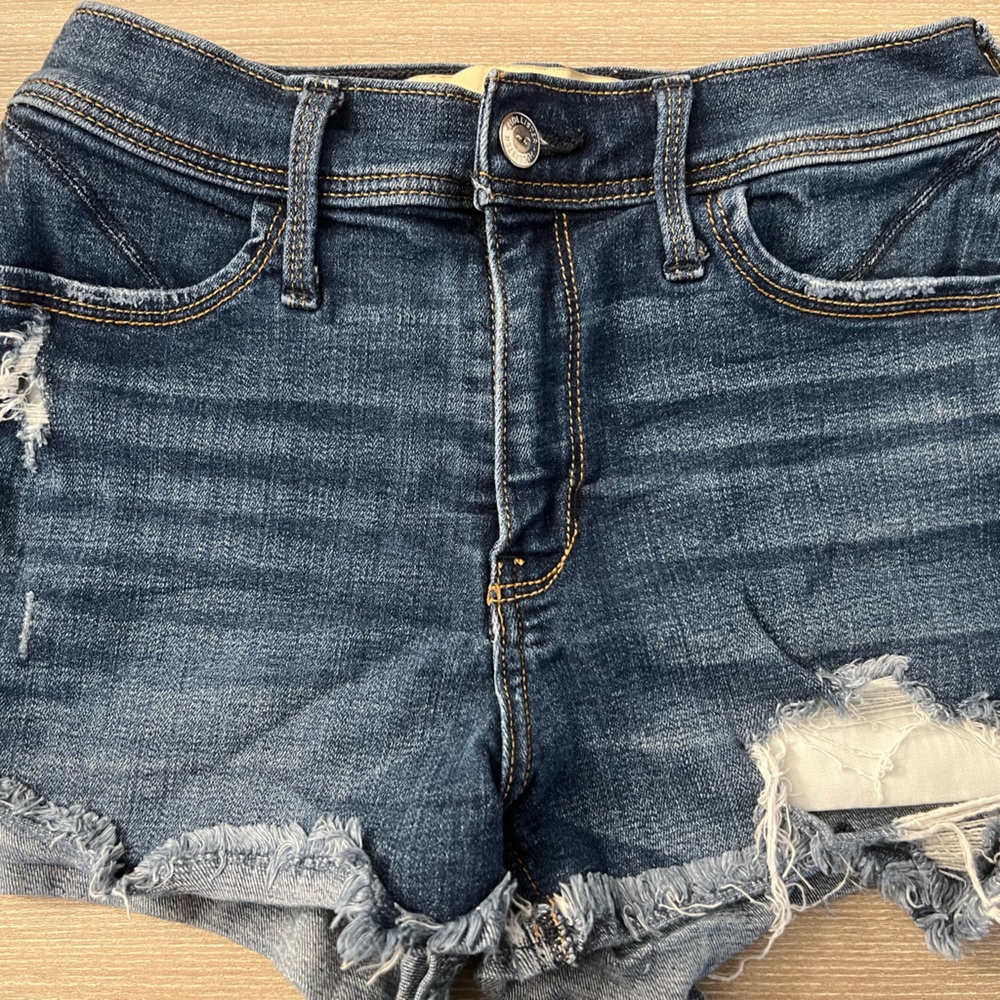 Hollister high rise jean shorts